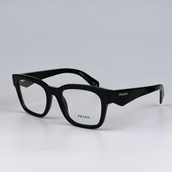 NEW Prada PRA10V 16K101 Black Square Unisex Eyeglasses PR A10V - Picture 6 of 11